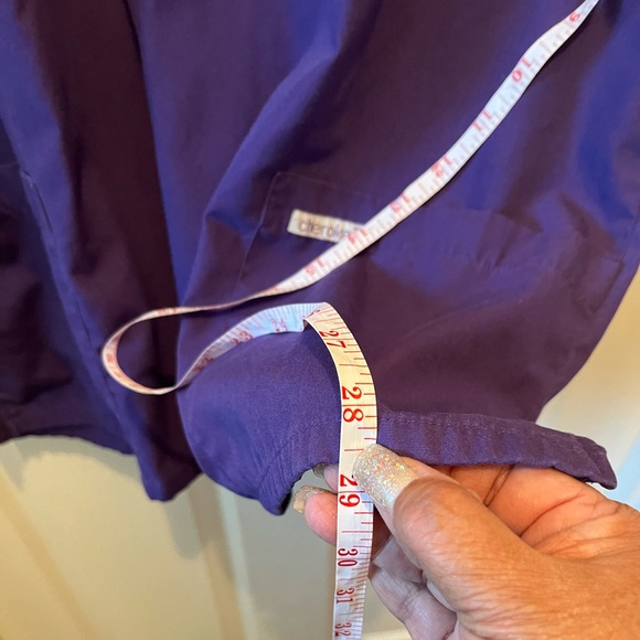 Women’s Cherokee Deep Purple Scrub Top, Sz L - Picture 7 of 7